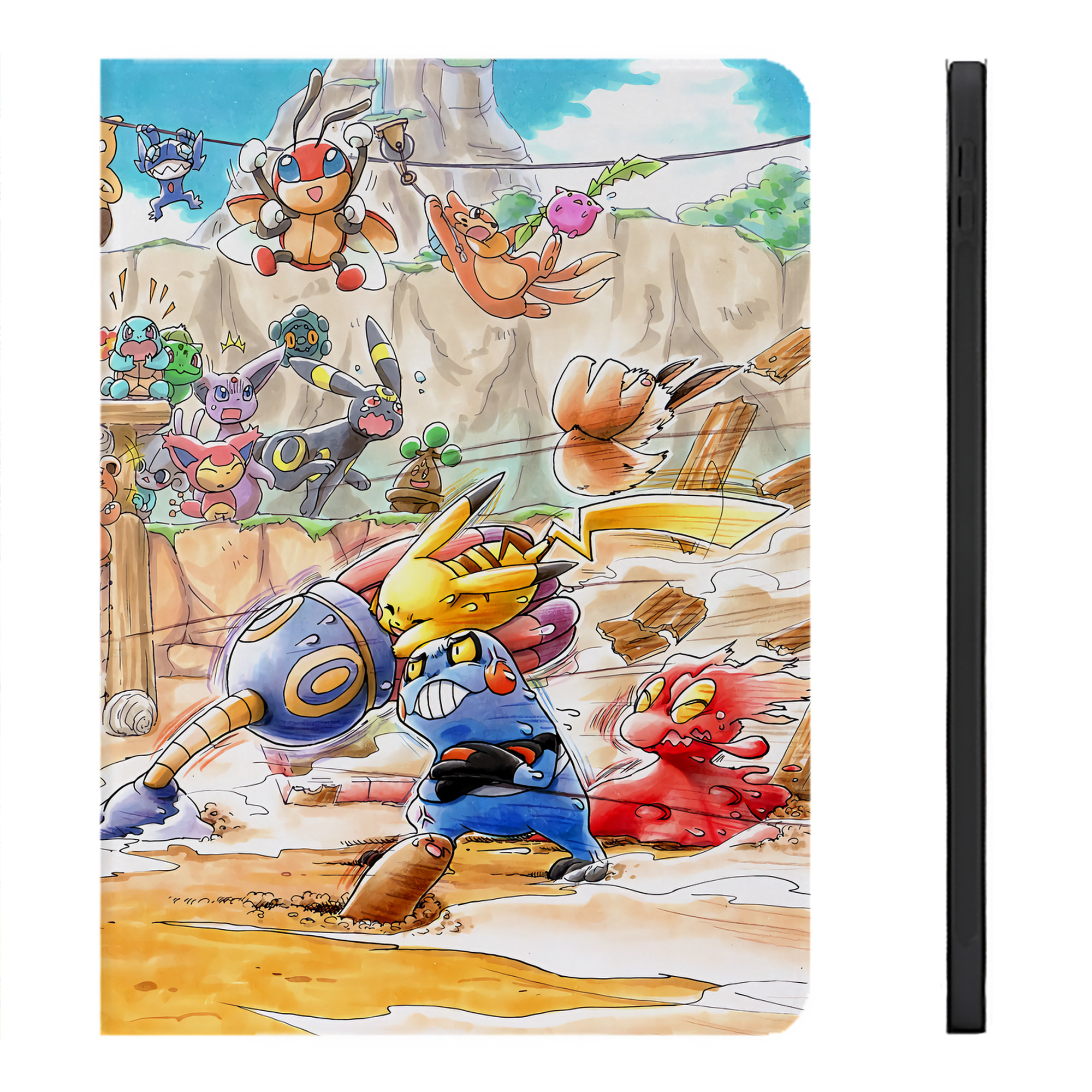 （画像用） ポケットモンスター Pokémon IPadケース ペンホルダー付き ブックスタイルデザイン